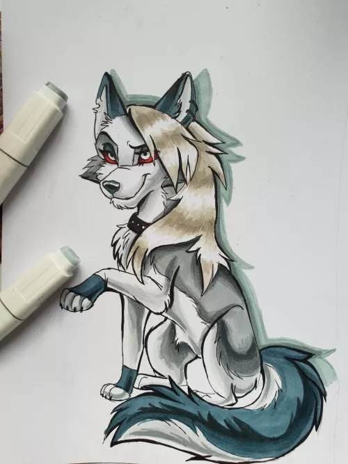 Loona (hazbin hotel fan art by me) by wingedWolf333333333