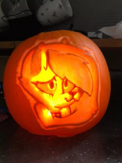 Loona pumpkin I did, exited for tomorrow!!! by Make_Me_A_Meme_plz