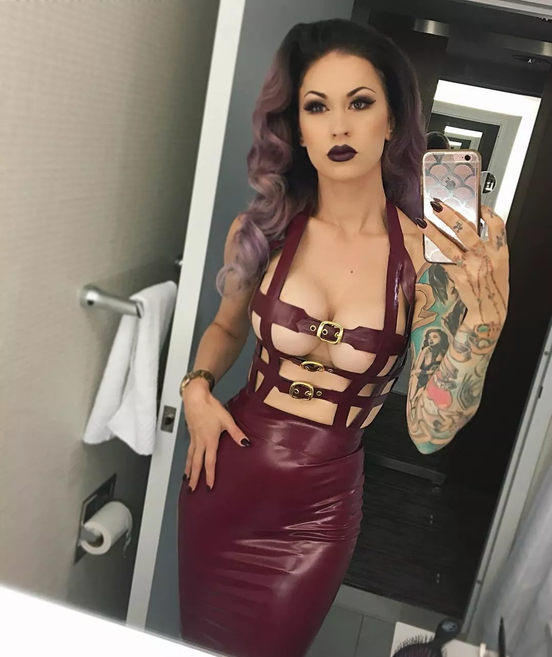 Loulou in a latex dress posted by WhoredrobeMod