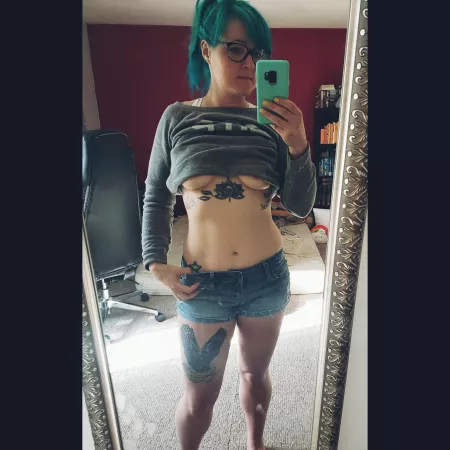 Love a soft sweatshirt with nothing underneath by gothic_popsicle