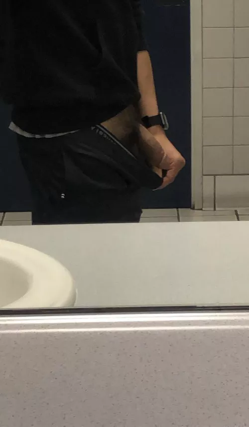 love catching someone take a peek at my cock in the urinals by idekchristian
