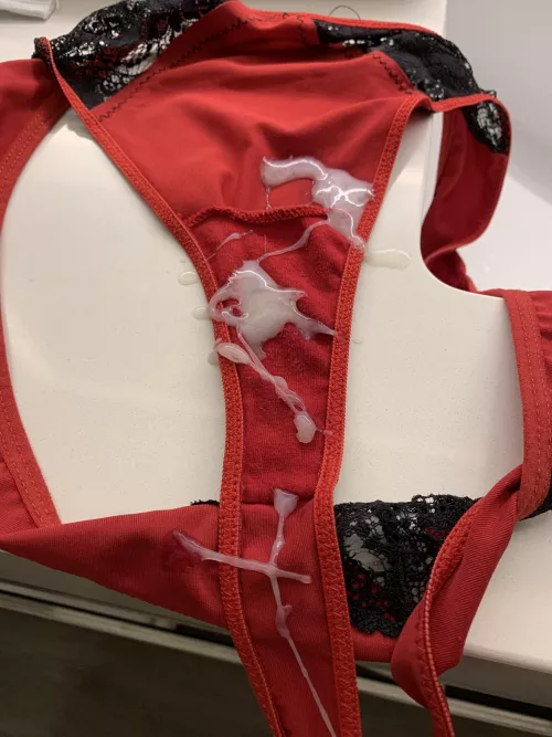 Love dumping a load in panties by Mitch4u2