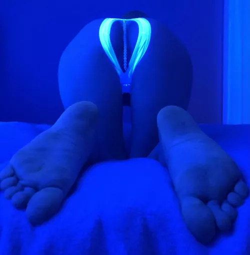 Love How my Pearl String Thong GLOWS in the Blacklight 33y/o MIL[F] by MILFnextdoor33