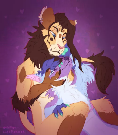 Love keeps me going (@Tolnga_) (art by me) by LuckFoxo33