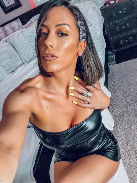 Love my new leather dress by jadedfeet626