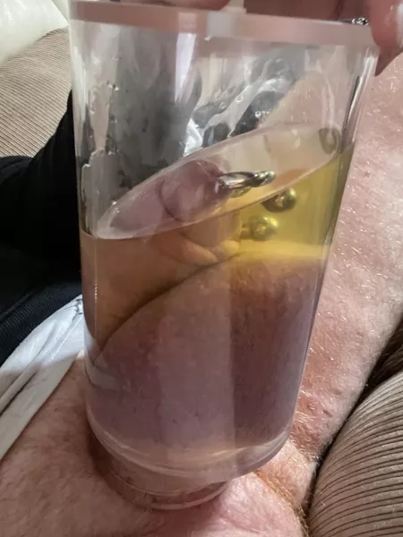 Love pumping with my own piss, any else do this? by piercedlad