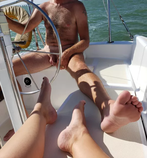 Love sailing naked! I'm sure glad we have warm weather even in the winter here. by funcoupleincc