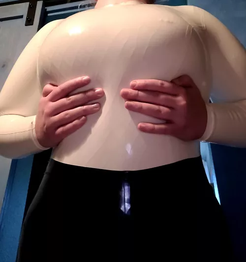 Love the feeling of fishnets under latex! by SweetheartLatex