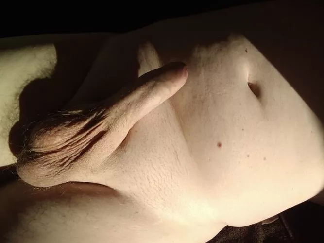 Love the way the light hits my cock and balls in this one, very artistic by chub4it