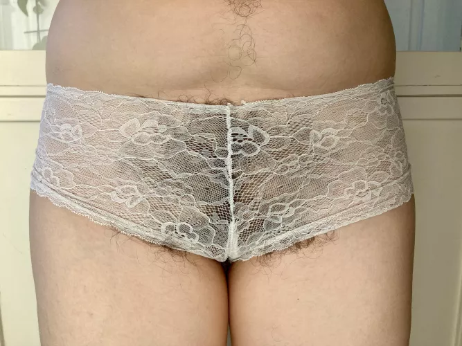 Love wearing white lace panties… by Kinkyemma00