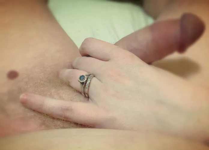 Love when the wife’s ring is in the photo. by montanahusband