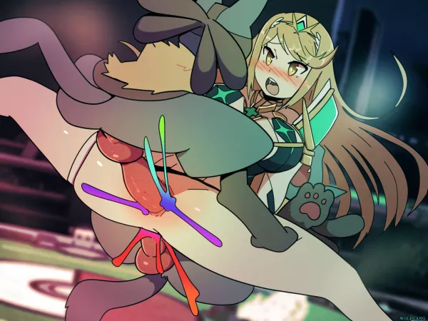 Lucario Loves to Smash (Wolfgang) by FIuffMeDaddy_