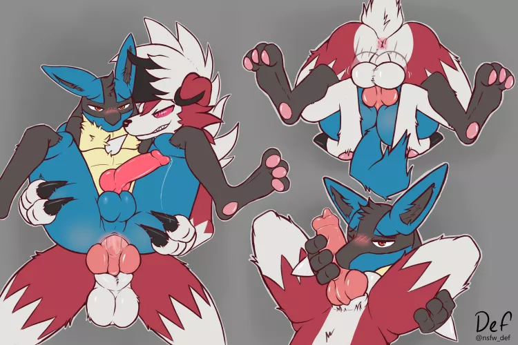 Lucario x Lycanroc [defias27] by DL2828