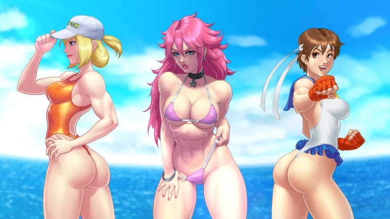 Lucia, Poison, Sakura (Jiggeh) [Street Fighter] by elee0228