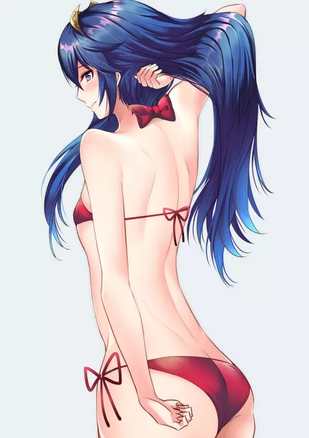 Lucina with her red swimsuit (Ameno) by definitelynotaiko