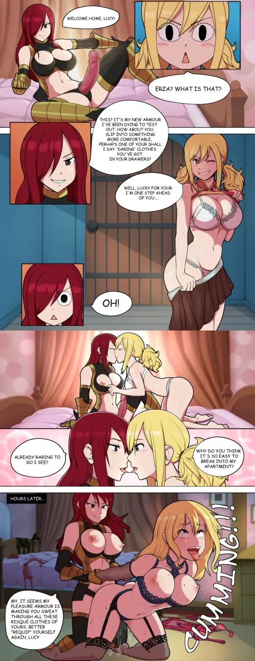 Lucy become Erza's slut! (Arsonsquid) by Wijin00