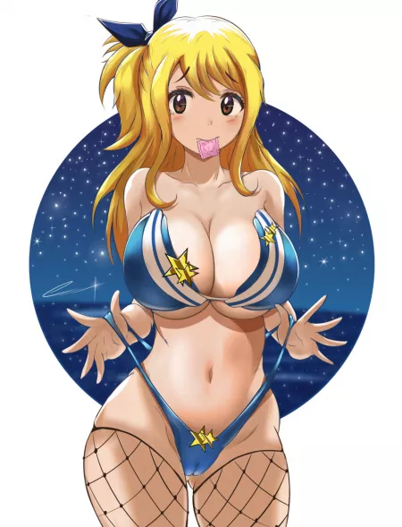 Lucy looking like a whole meal! by Wijin00