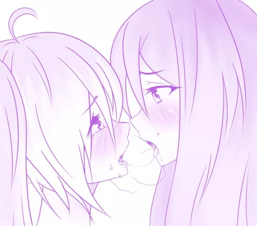 “Luka & Miku Hot Kiss” [Yuri] by MikuLewds4You