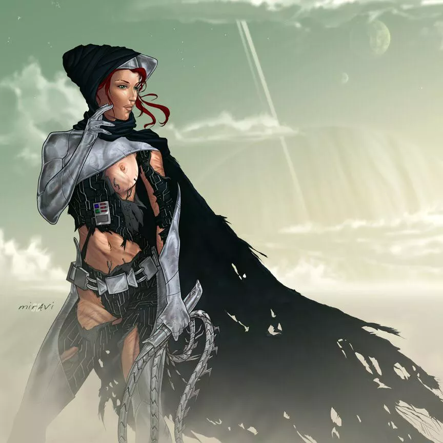 Lumiya battle damaged with a tit showing (Miravi) posted by BigGeek2256