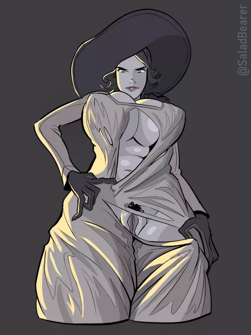 Lustful Dimitrescu [RE:Village] (SaladBearer) by SaladBearer