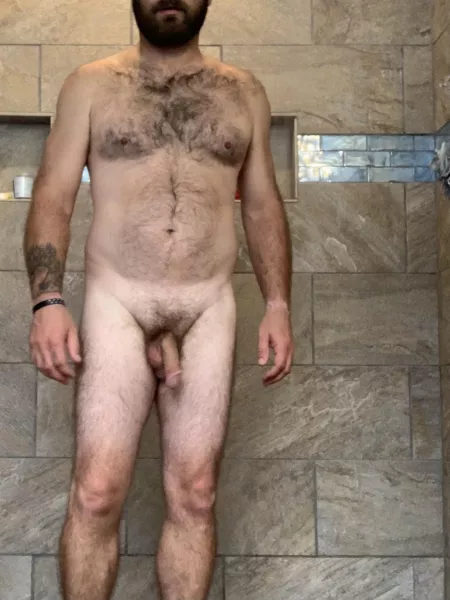 [M] 42, 205lbs, 5’10”. I’ve posted plenty of nudes but this is the least comfortable I’ve ever been with a picture I’ve posted. I guess that’s kind of the point though. by RemoveOld969