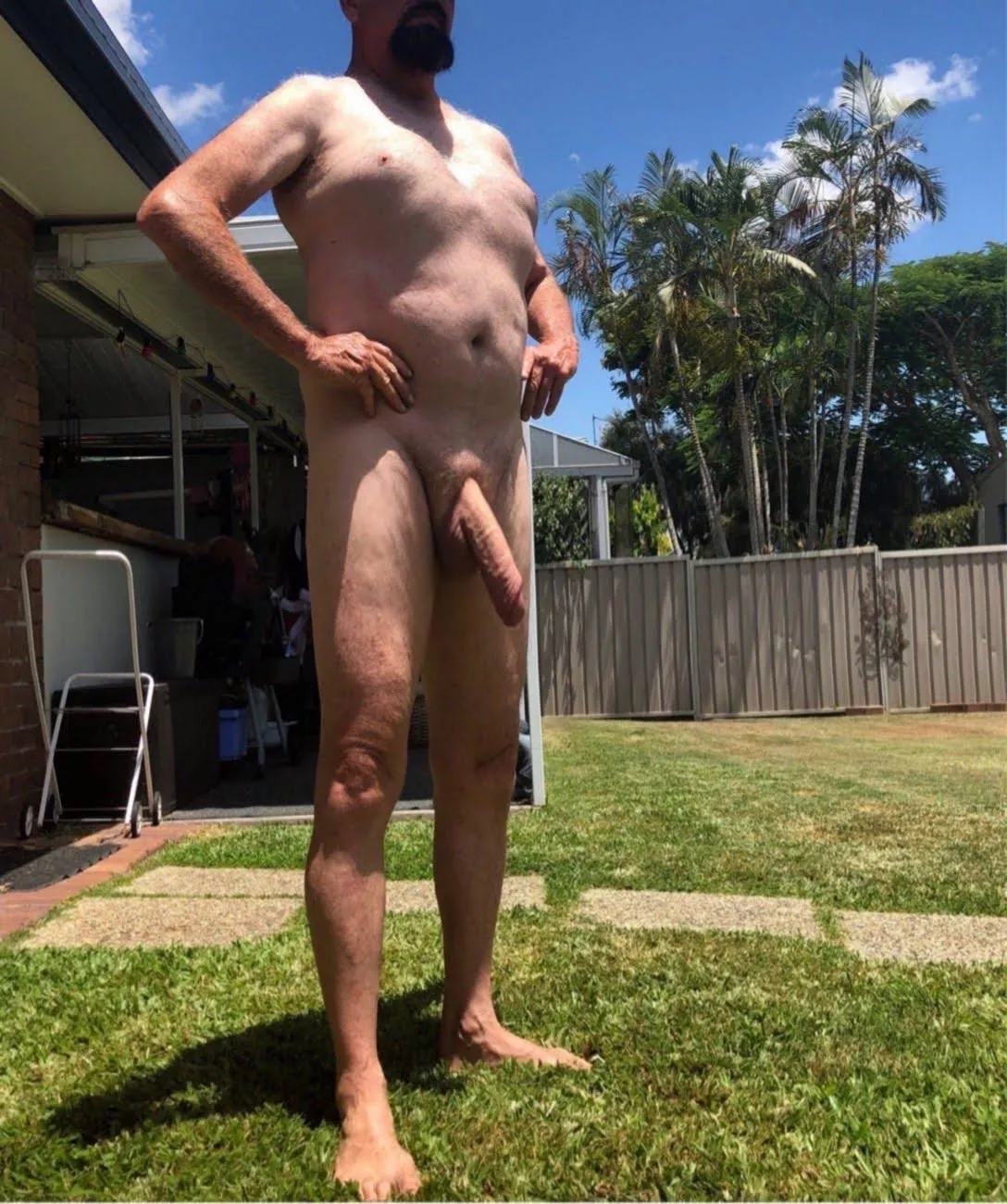 (M) best feeling in the world being naked on beautiful arm cloudless day. posted by Harleymark277