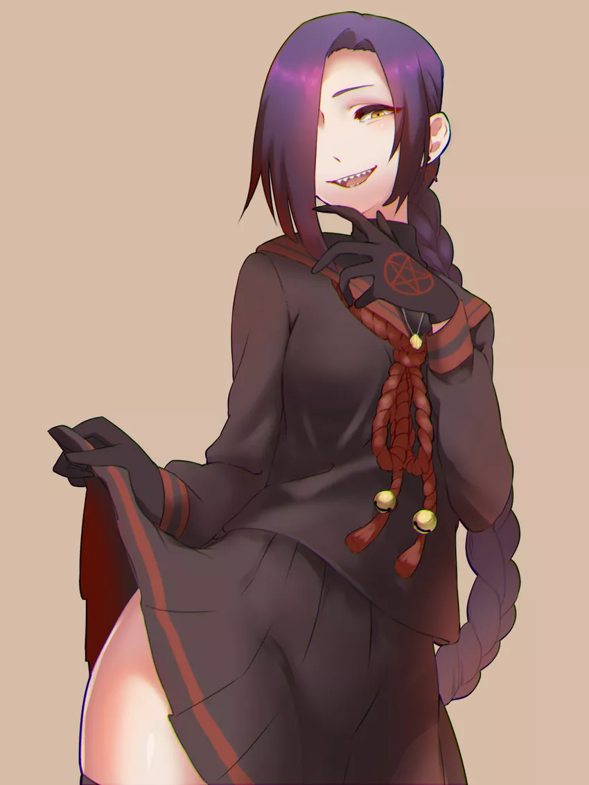 Magane teasing us with a peek at her thicc hips posted by Henthigh_Senpai