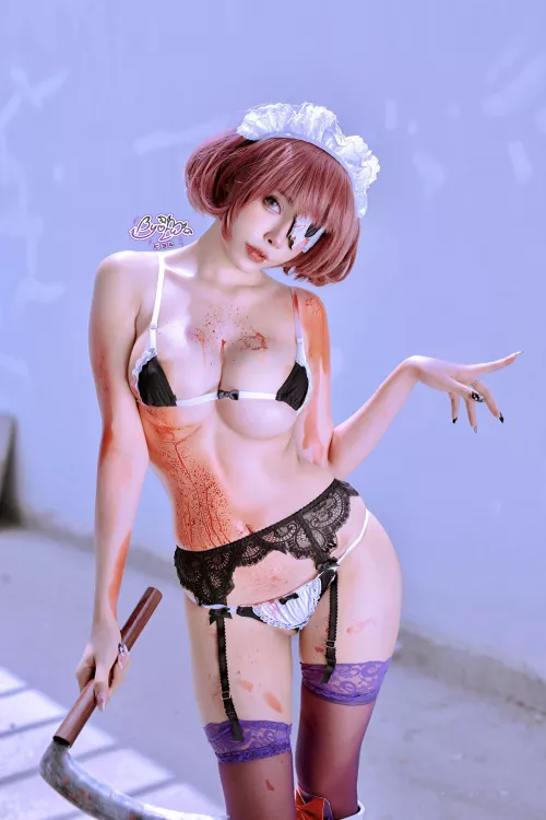 Maid mask by Twitter @byoruuuu by Byoruu