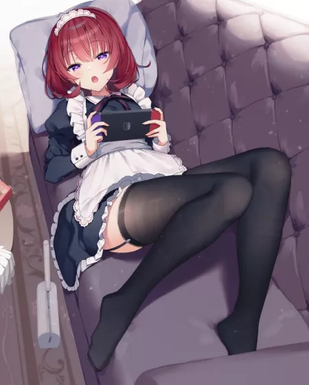 Maid on her Break [Original] by CheetahSperm18