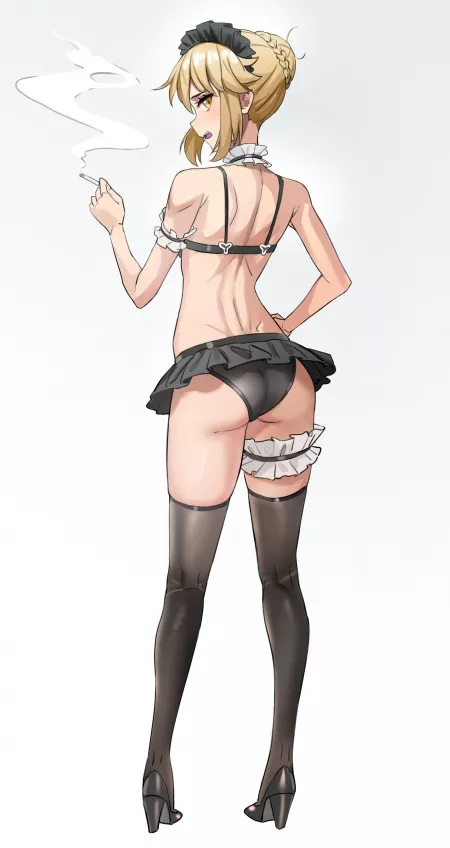 Maid Saber Alter (KiritzuguArt) by the_shadeee_tree