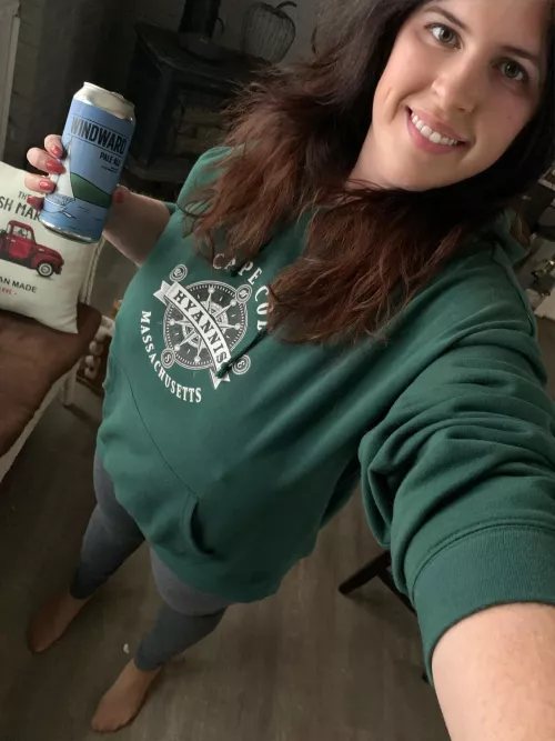 Making chili and drinking beer on this snowy day. Blaze Brewing pale ale is light and full of flavor.