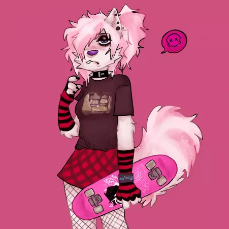 Mall Goth - Character is mine, art by @idiotmorondog! by arsenicKatnip
