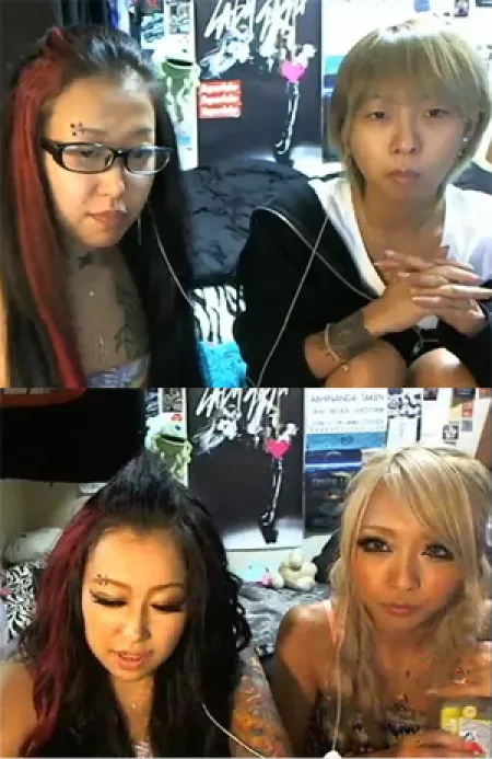 Mana Izumi - before/after make-up + extensions by nsfwhoops