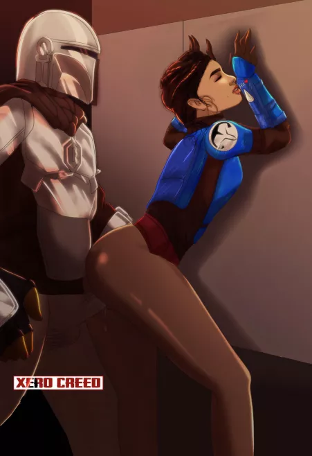 Mando and Koska fuck (Artist: Xero Creed) by Terrible-Material-47