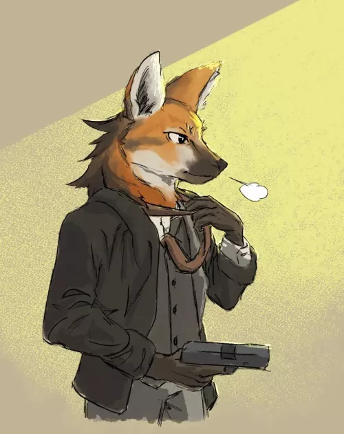 Maned wolf (art by me) by KarasuMisso