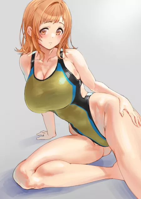 Mano Competition Swimsuit (Dokiyuri) [Idolmaster] by sequence_string