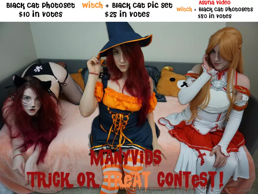 ManyVids Halloween Trick or Treat Contest! Info, Prizes, etc inside! posted by MissPrincessKay