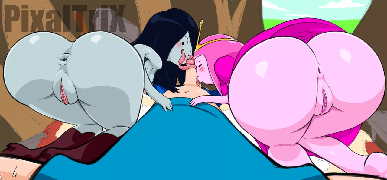 Marceline x Princess Bubblegum posted by bmoxd31