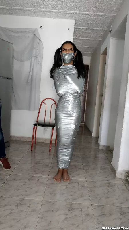 Maria Martinez Mummified and Angry by GagLover123