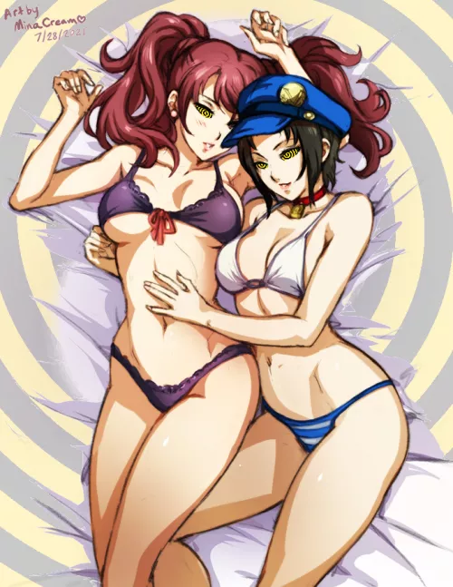 Marie and rise (minacream) by tsuntsunderevitamin