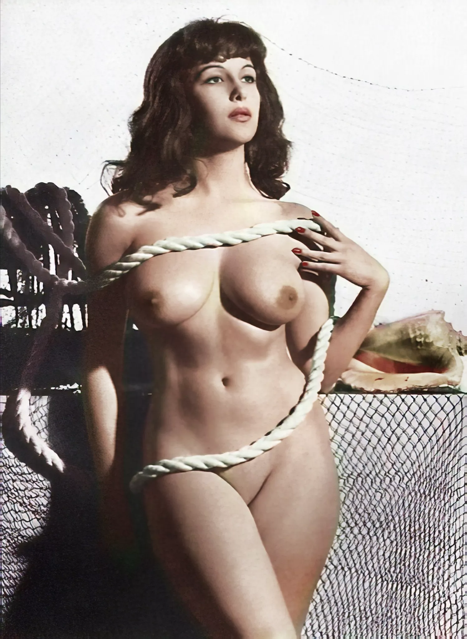 Marie Devereux, the Kamera Club 1960 [colorized] posted by ennisforwerk