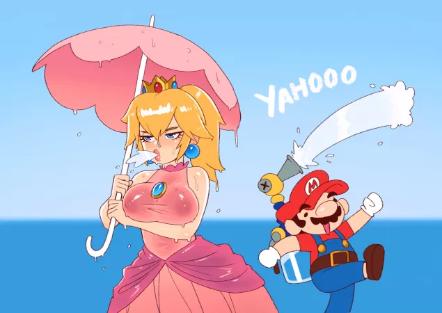 Mario getting Peach wet (Riz) by BruhSoundEffect1