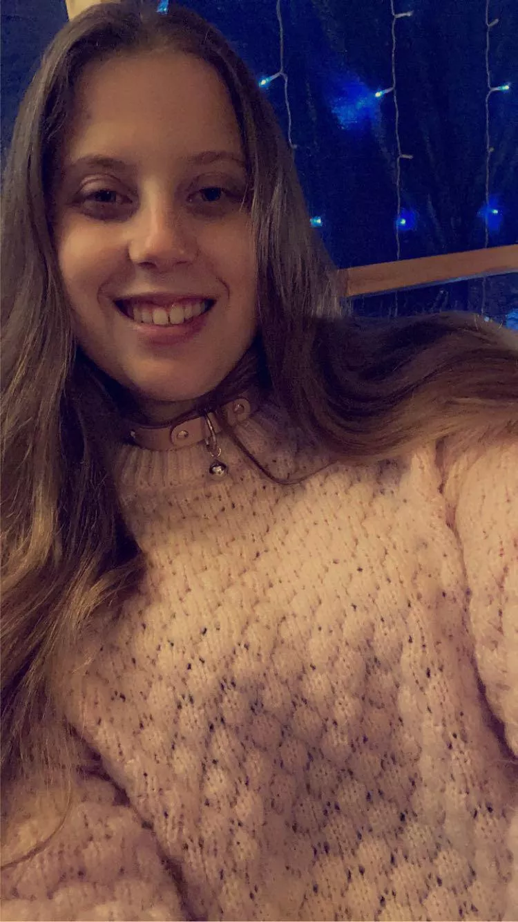 Master got me a new collar! It matches my new sweater ☺️💕☃️ posted by Professional-Dot8057