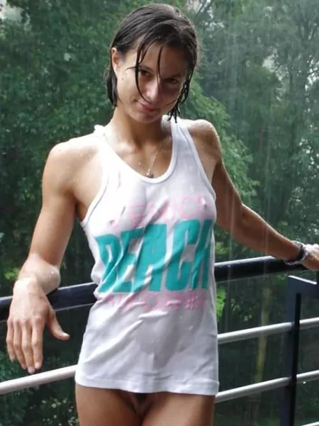 Maybe she didn't want her pants to get wet by NuderWorldOrder