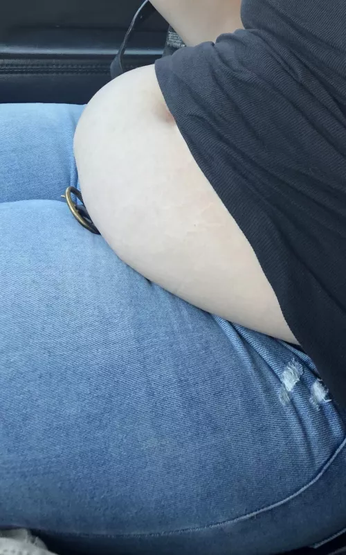 McDonald’s drive through anxiously awaiting food. The lady locked eyes right away on my big belly lol by Sad-Bad-2213