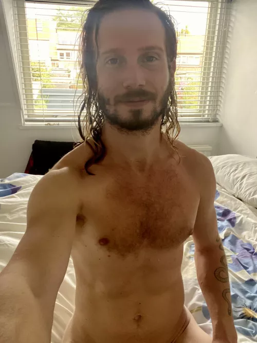 Me, after a shower in the year 2021 by Chemicalvelli