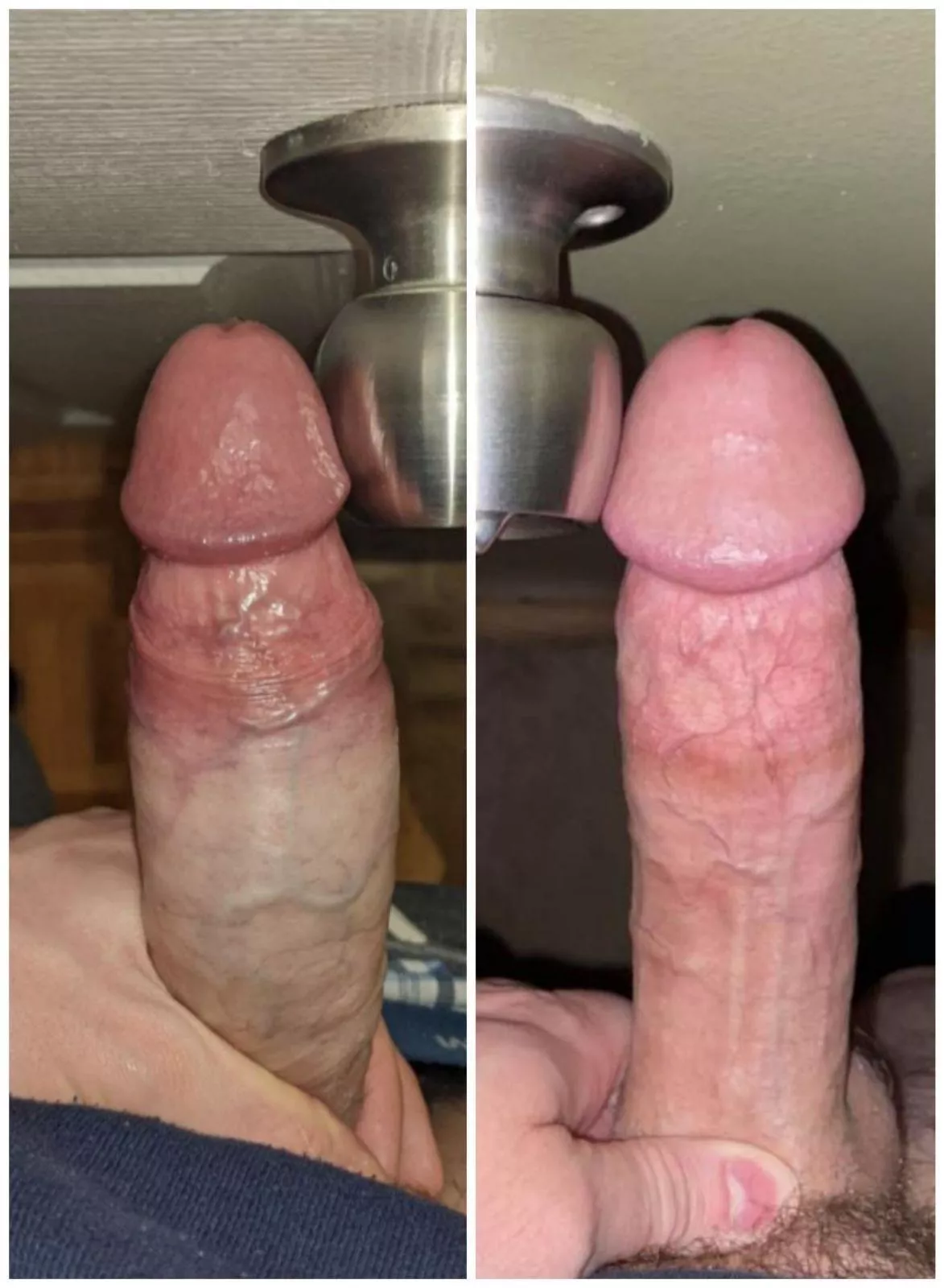 Me and another hung bro comparing our big heads. Which do you like better? I’m on the right. posted by throwitaway55567