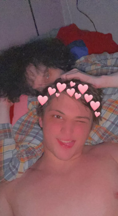 Me and Daddy snuggling he’s the one touching my head by FemboyFriday12