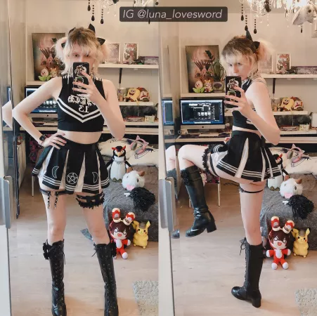 Me and ma gothic cheer costume by palecardinal