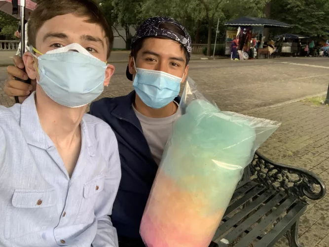 Me and my boyfriend in Chapultepec Park, Mexico City. His little “Listos” (“I’m ready!”) before leaving our apartment are adorable. by anxiouscharlie